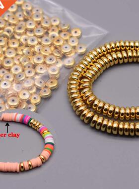 Wholesale 6mm Hematite Stone Flat Round Spacer eads Silver