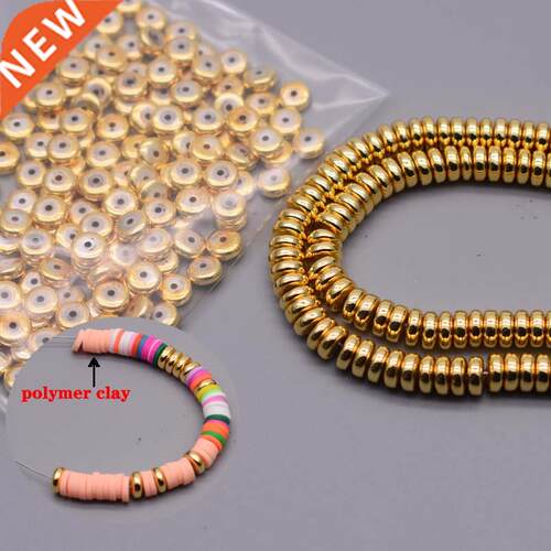 Wholesale 6mm Hematite Stone Flat Round Spacer eads Silver