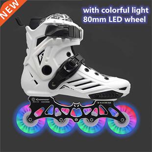 LED 80mm Skates Shoes for Inline Roller FSK Slalom Skate Sho