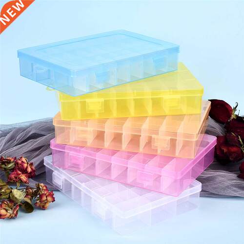 2021 Transparent 24 Grids Storage Box Plastic Embroidery Flo