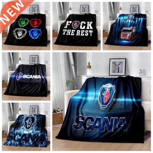 3D Truck Blnket Scni Ultr Lightweight Soft Plush Flnnel