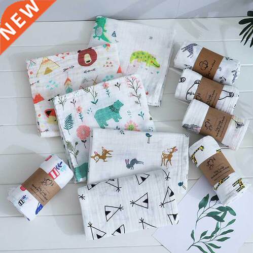 120cm*110cm Swaddle Blanket Baby Blanket Bamboo Muslin Blank