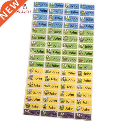 100PCS Cartoon Frog Pattern Custom Name Sticker Waterproof