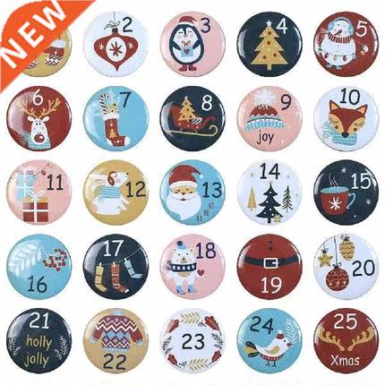 Christmas Button Pins Christmas Advent Calendar Badge