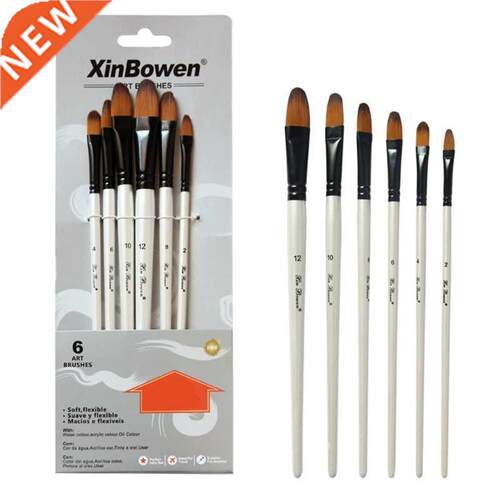 6 Pcs Multi-purpose Paint Brushes Kit Portable Beginners Pai