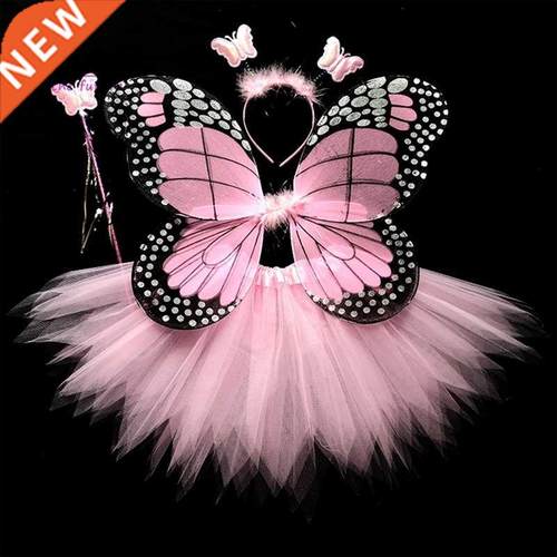 4Pcs Hot Sale Halloween Cosplay Fairy Angel Wings Insect The