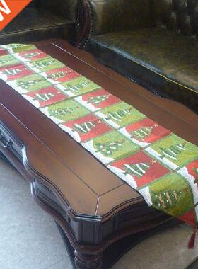 35x175cm Christmas Linen Letter Printed Table Flag