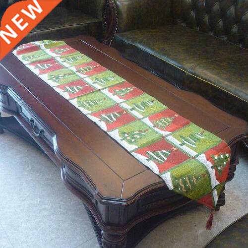 35x175cm Christmas Linen Letter Printed Table Flag