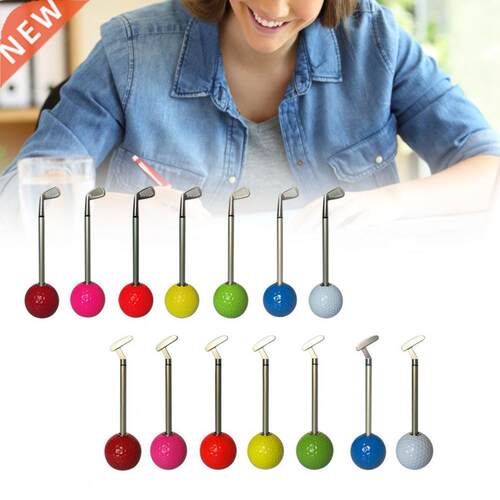 Wearable Desktop Ornaments Golf Ball Pen Holder with Clock D