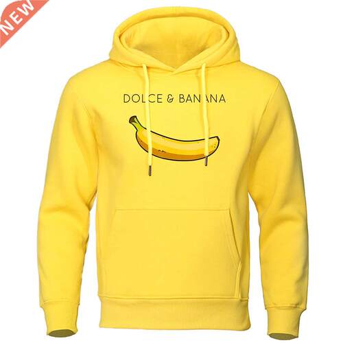 Dolce & Banana Printing Men's Sweatshirt Fashion Casual Hood