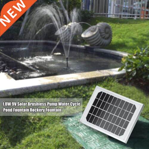 1.8W 9V Solar Bruless Pump Water Cycle Pond Fountain Rocke