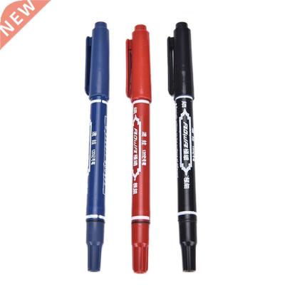 1pc 3 Colors Permanent Paint Marker Pen Twin Tips Doubled H