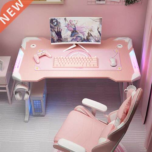 Fashion pink streamer table computer desk family anchor cut