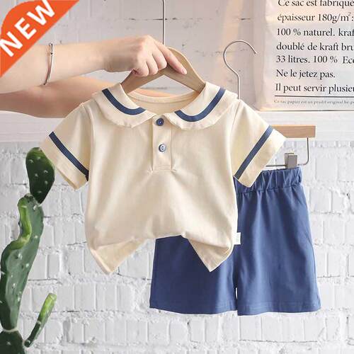 2022 Summer Boys Clothing Sets College Wind Sports Suit for