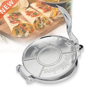 Silver Tortilla Press Maker Aluminum Foldable Home Kitchen F