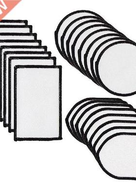24Pcs Sublimation Patch Blanks Fabric Iron-On Patches