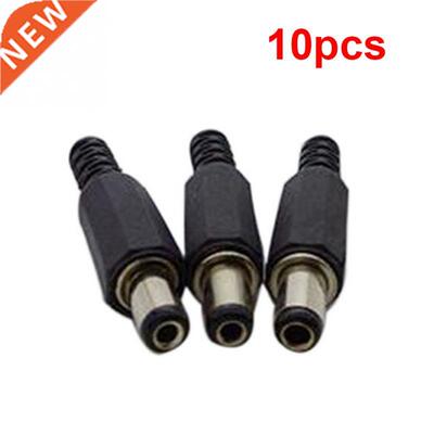 10Pcs 5.5 x 2.1mm Male Solder DC Power Barrel Tip Plug Jack