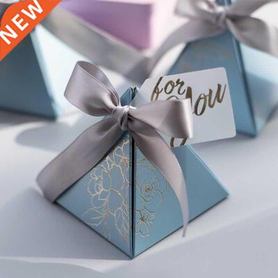 Triangular Pyramid Candy Box Wedding Favors and Gifts Boxes