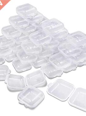 50Packs Small Clear Plastic Storage Containers,Mixed Empty M
