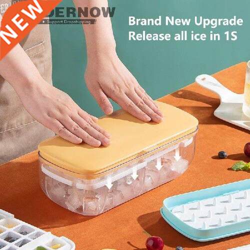 2022 Silicone Ice Md And Storage box 2 In 1 Ice Cube Tray