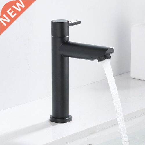 Black Basin Kitchen Bathroom Mixer Sink Tap Cold Matte Sink