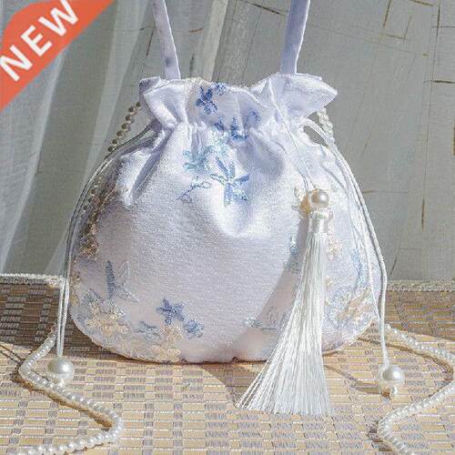 Mini Chinese Hanfu Style Retro Bag Mesh Embroidered
