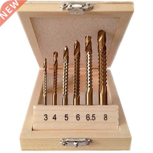 6pcs 3mm 4mm 5mm 6mm 6.5mm 8mm Ti Coated Drill Bit Cutting H