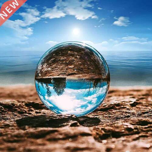 Crystal Ball Large Transparent Glass Ball Lucky Rainbow Phot