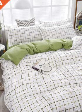 Faion Bedding Set White Green Double Bed Linens Nordic Duv
