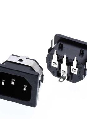 IEC 6020 C14 PCB mount AC Receptacle socket inlet Snap-In M