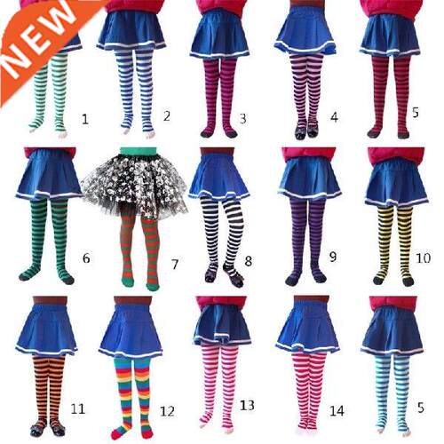 Halloween Cosplay Children Stripe Pantyhose Stockings ay