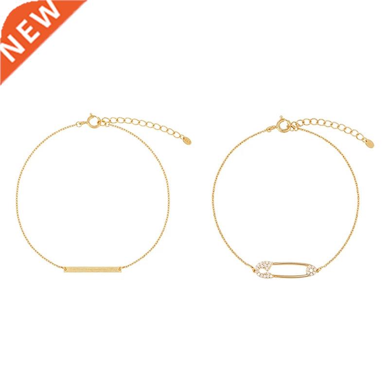 Set of 2 pieces bracelet geometric pin circle simple fashion图片