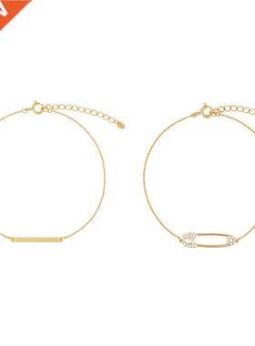 Set of 2 pieces bracelet geometric pin circle simple fashion