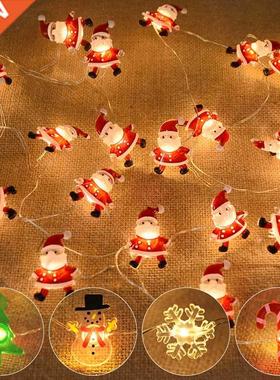 2M 20LED Santa Claus Snowflake LED Light String Christmas De