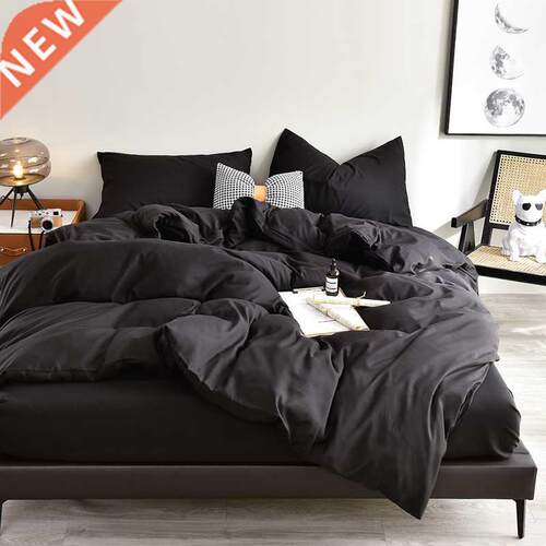 Bedding Set High Quality Skin Friendly Fabric Black Duvet ve