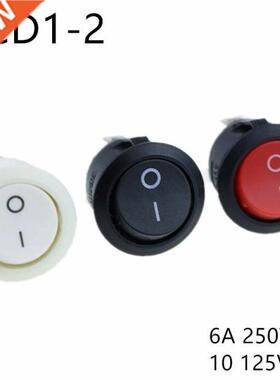 KCD1-105 AC 6A 10A 250V On Off Rocker Switch Black 2Pin Po