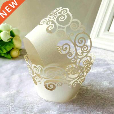 12pcs/lot Little Vine Lace Laser Cut Cupcake Wrapper Liner