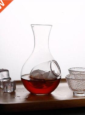 Creative Japanese Style Glass Wine ottle Thum Hole Sake