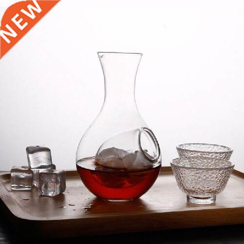 Creative Japanese Style Glass Wine ottle Thum Hole Sake