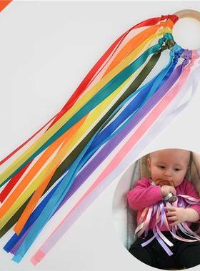 1PC ay Wooden Toys Sensory Play Rion Wooden Ring Rainow