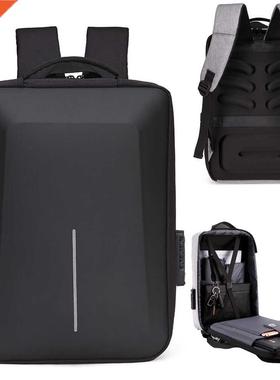Men's Reflective Strip Multifunctional Anti theft Backpack 1