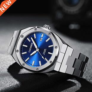 CISEN New 42MM Men Watches Mechanical Automatic NH35A Blu