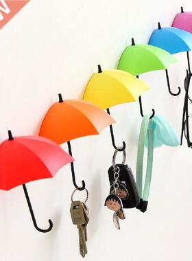 Umbrella Shape Adhesive Sticker Wall Hook Creative Hanger