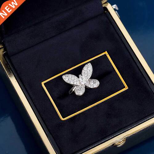 2021 Top Quality Hot Brand Butterfly Rings Pure 925 Sliver F