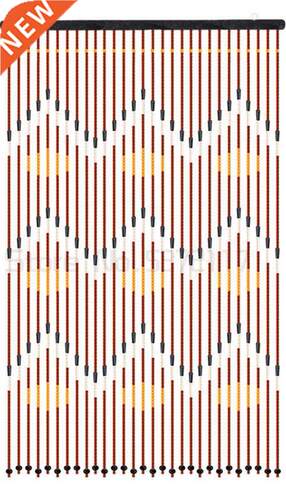 90x195cm Wood Bead Curtain 31 Line Wave Retro String Door