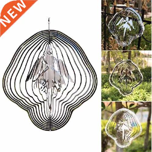 2021 Beating Wind Spinner Heart Square Drop Shape 3D metal