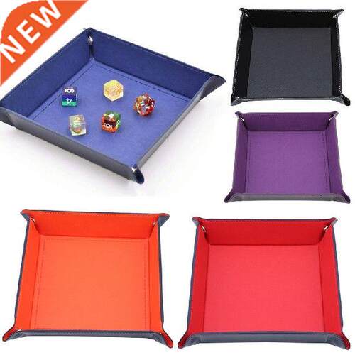 Foldable PU Leather Storage Tray Phone Key Wallet Coin
