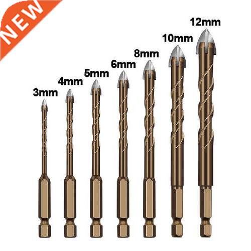 Woodworking 3-12mm Cross Hex Tile Drill Bits Glass Ceramic