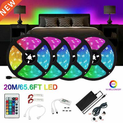 65ft 20M 4rolls 5050 DC12V RGB 600LEDs LED strip with 12V 10