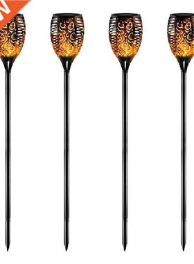 4pcs 12LED Auto On Off Wth Stake Smulated Flame Solar